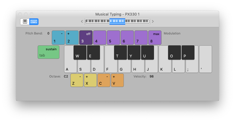 Octave 1 — Logic Pro X keyboard command of the day — learning at the